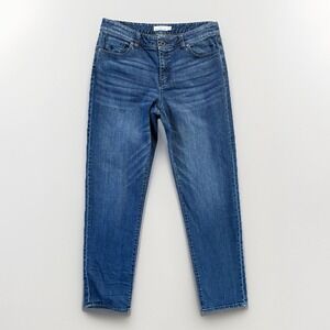 LL Bean Jeans Women Sz 6 Blue Signature Mid Rise Straight Leg Denim‎
